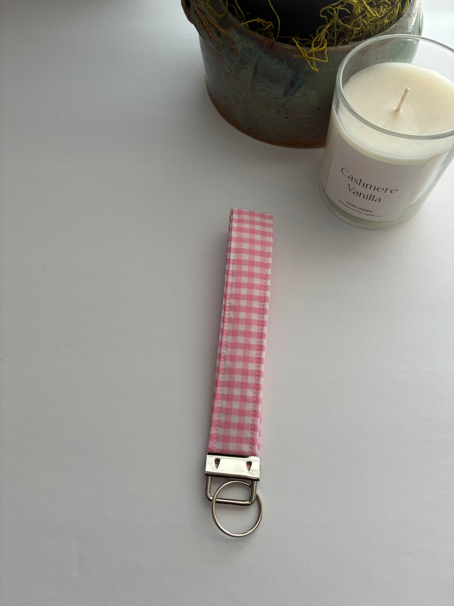 Wristlet- Pink Gingham