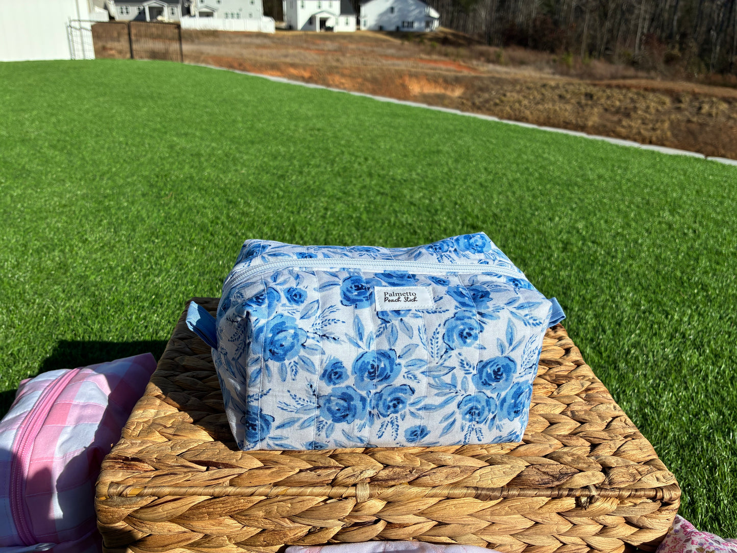 Boxy  Bag -Blue Rose