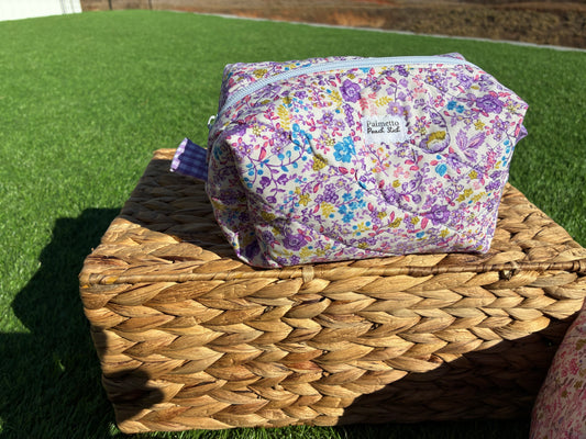 Boxy  Bag -Purple Floral