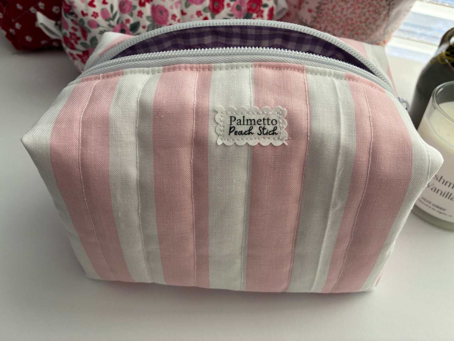Boxy Bag- Pink Stripe