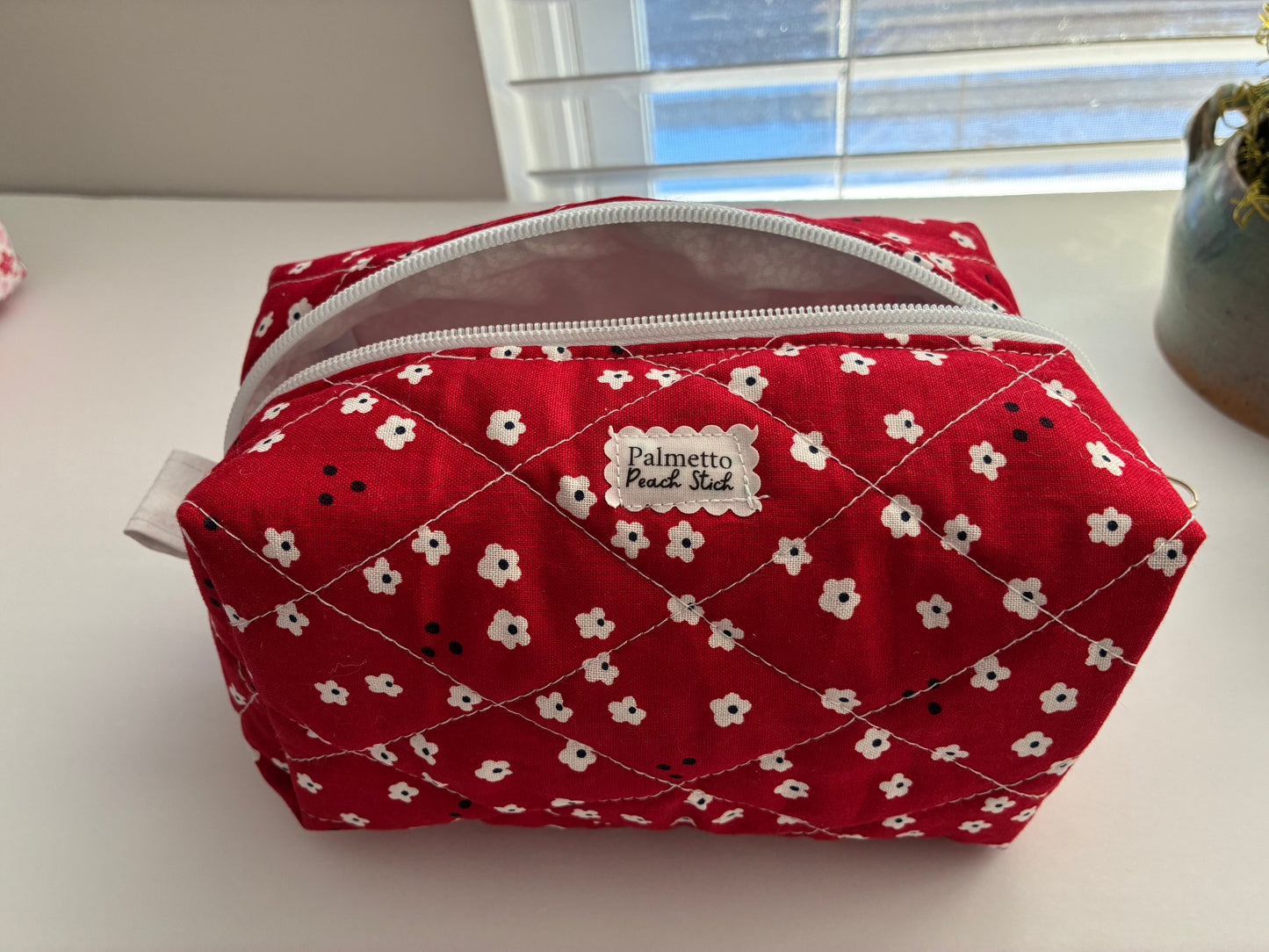 Boxy Bag-Red White Floral