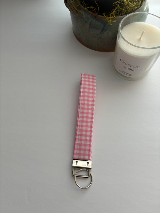 Wristlet- Pink Gingham