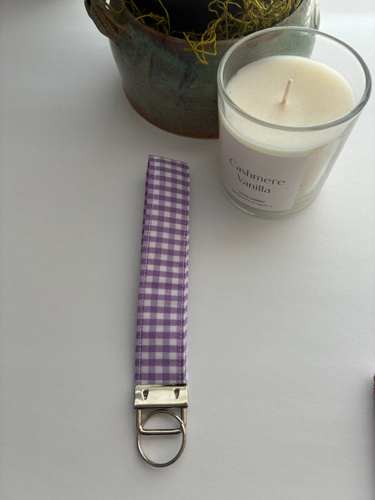 Wristlet-Purple Gingham
